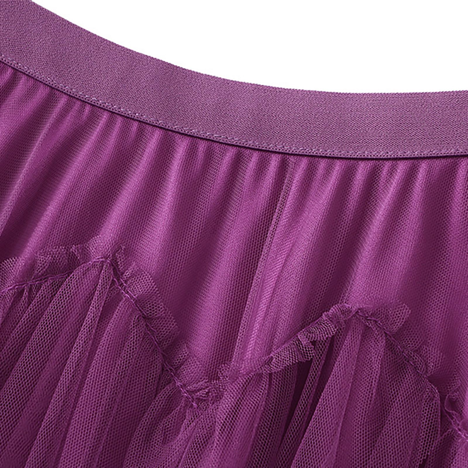 Jupe en Tulle pour Femmes, Jupe Longue en Tulle à Volants, Multicouche, Ligne A, Tutu, Bal de Promo, Mariage Jupe Blanche Taille Haute