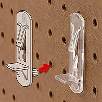 Vista 5 de Prime-Line U 9398N - Clavijas de soporte para estantes autobloqueantes, clavija de 1/4 pulgadas x estante de 3/4 pulgadas, plástico (paquete de 4)