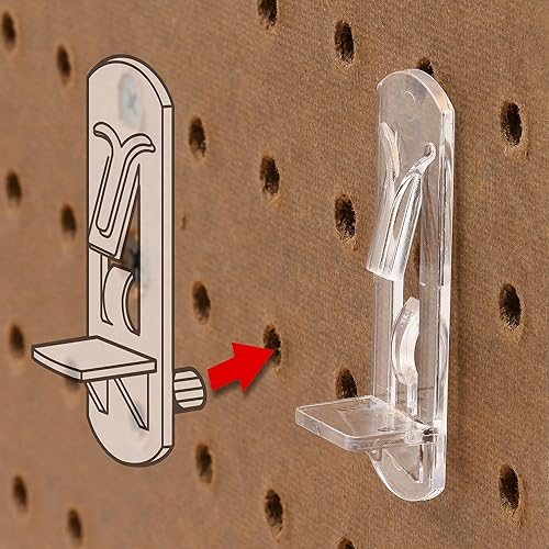 Miniatura 5 de Prime-Line U 9398N - Clavijas de soporte para estantes autobloqueantes, clavija de 14 pulgadas x estante de 34 pulgadas, plástico (paquete de 4)