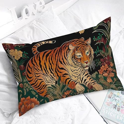 Vista 157 de ArogGeld Chinoiserie - Funda de cojín con estampado de leopardo y guepardo fucsia, con manchas de animales de vaca, color rosa oscuro, decoración