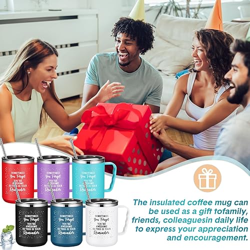 Miniatura 6 de Umigy 24 tazas de café de agradecimiento a los empleados, regalo de agradecimiento por ser impresionante, taza de campamento de 17 onzas con asa,