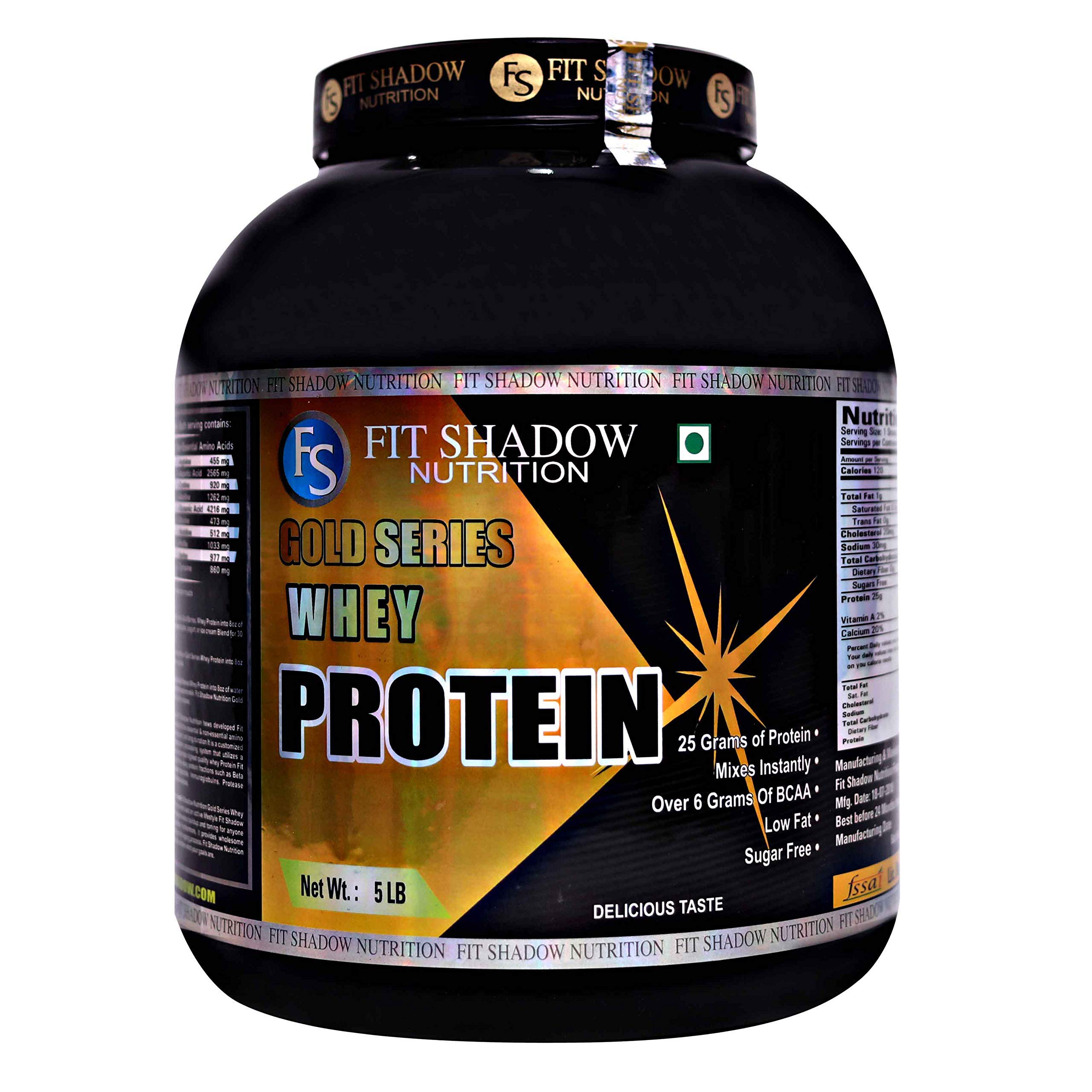 Buy FIT SHADOW Whey Protein Powder 5 lbs,Best Whey Protein For Men
