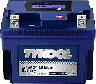 YTX4L-BS-Pro High PerformanceLithium Motorcycle Battery,180CCA 12.8V 3Ah LiFePO4 Powersports Battery,Built-in BMS,for Dirt bikes,ATV,Scooter,4 wheeler,Hongda grom,Motocross,Riding Lawn Tractor