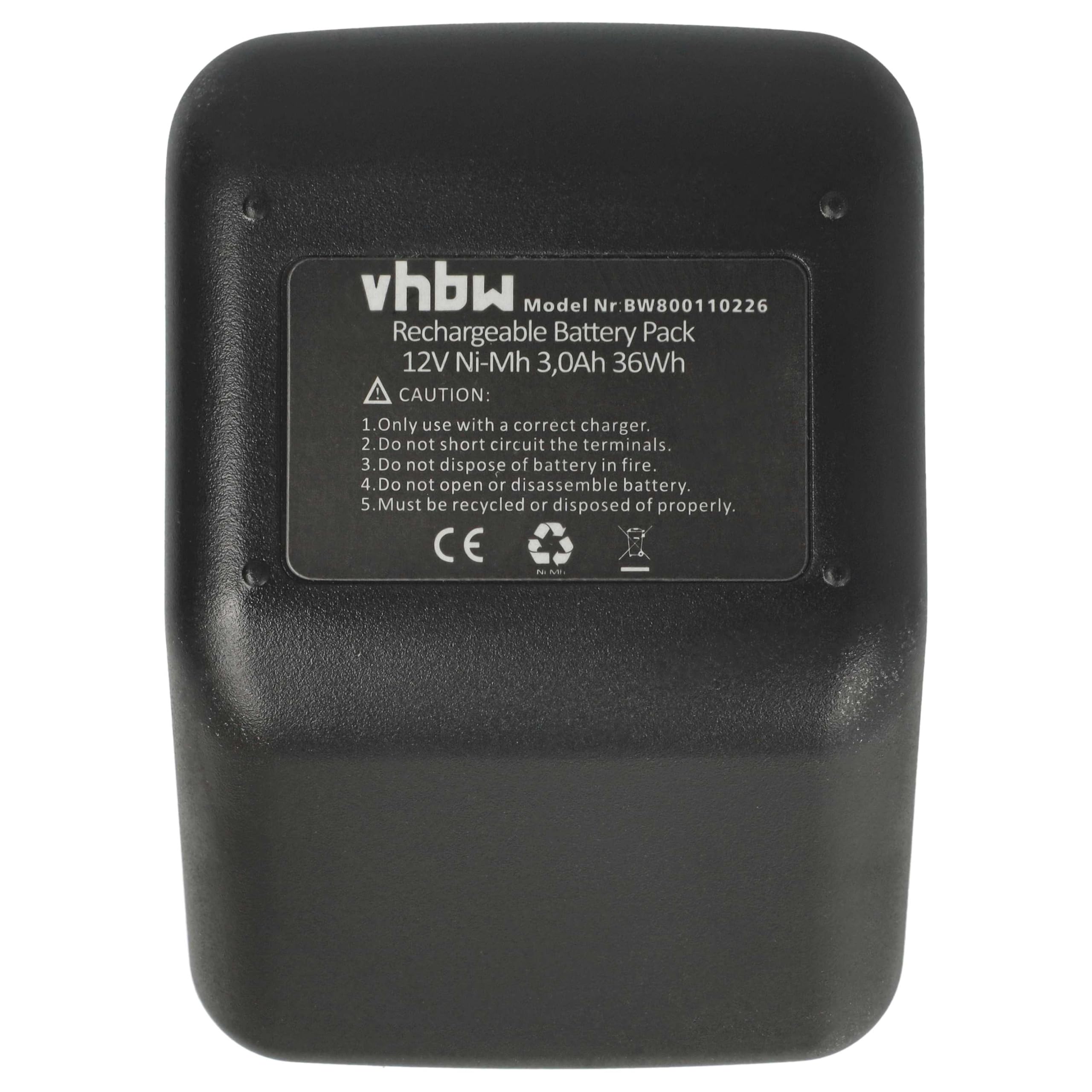 vhbw 2X batería Compatible con Gesipa Accubird, Firebird, Powerbird Herramienta, Herramienta colocación Remaches Ciegos (3000 mAh, NiMH, 12 V)