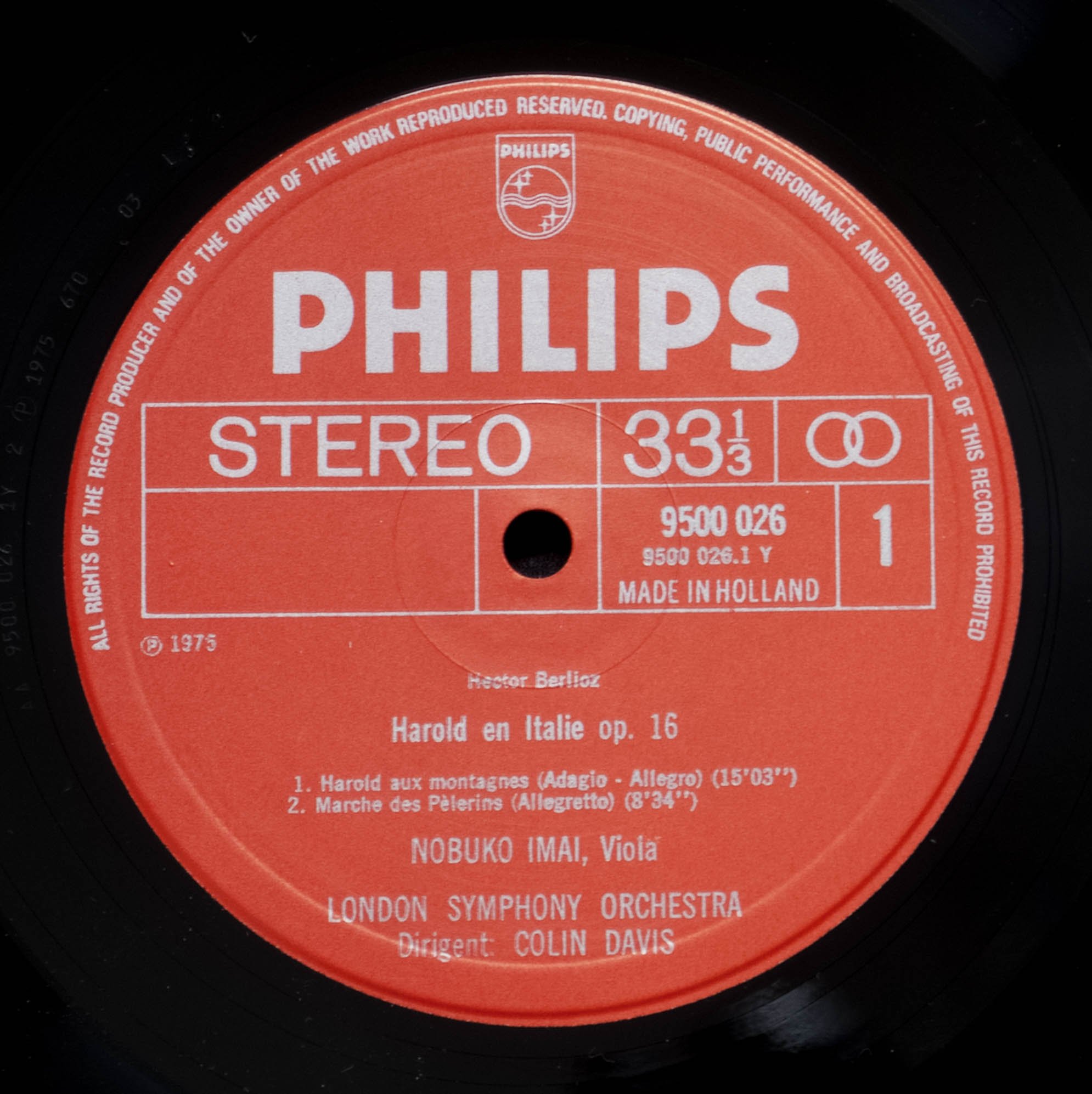 Hector Berlioz - Nobuko Imai , The London Symphony Orchestra , Sir Colin Davis - Harold En Italie - Philips - 9500 026