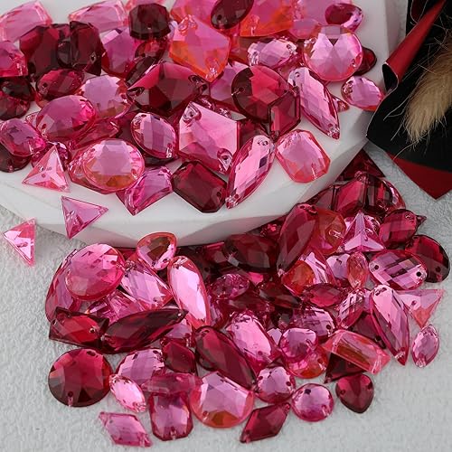 Miniatura 4 de Kikonoke Kit de 950 diamantes de imitación grandes para coser con diamantes de imitación para manualidades, bisutería a granel, gemas para