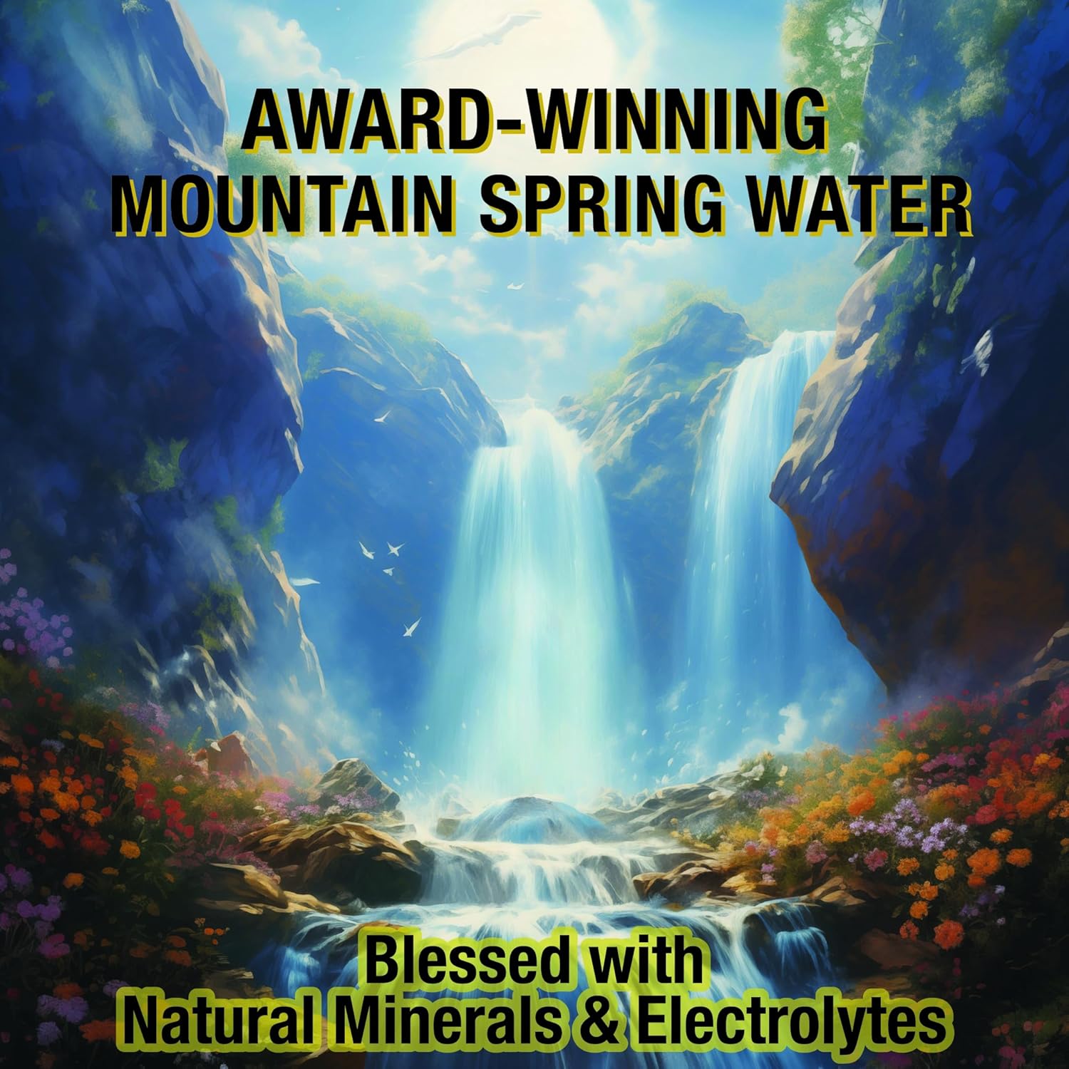 Liquid Jesus Spring Water 12 Pack - Award-Winning BPA-Free Mountain Spring Water in Infinitely Recyclable Eco-Friendly Aluminum Bottled Water. Blessed with Natural Minerals & Electrolytes. 16 FL OZ Great Gift