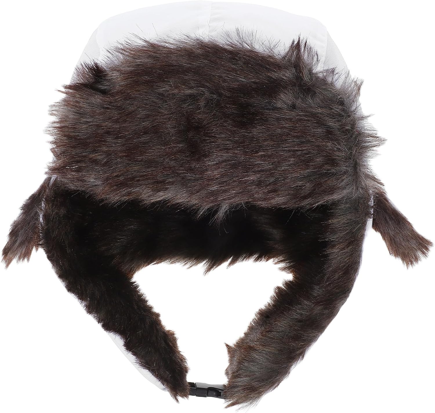 Waterproof Winter Hat for Men and Women with Ear Flaps, Polyester Outdoor Warm Beanie for Camping and Cold Weather Activities, Windproof and Fleece-Lined Ski Cap White