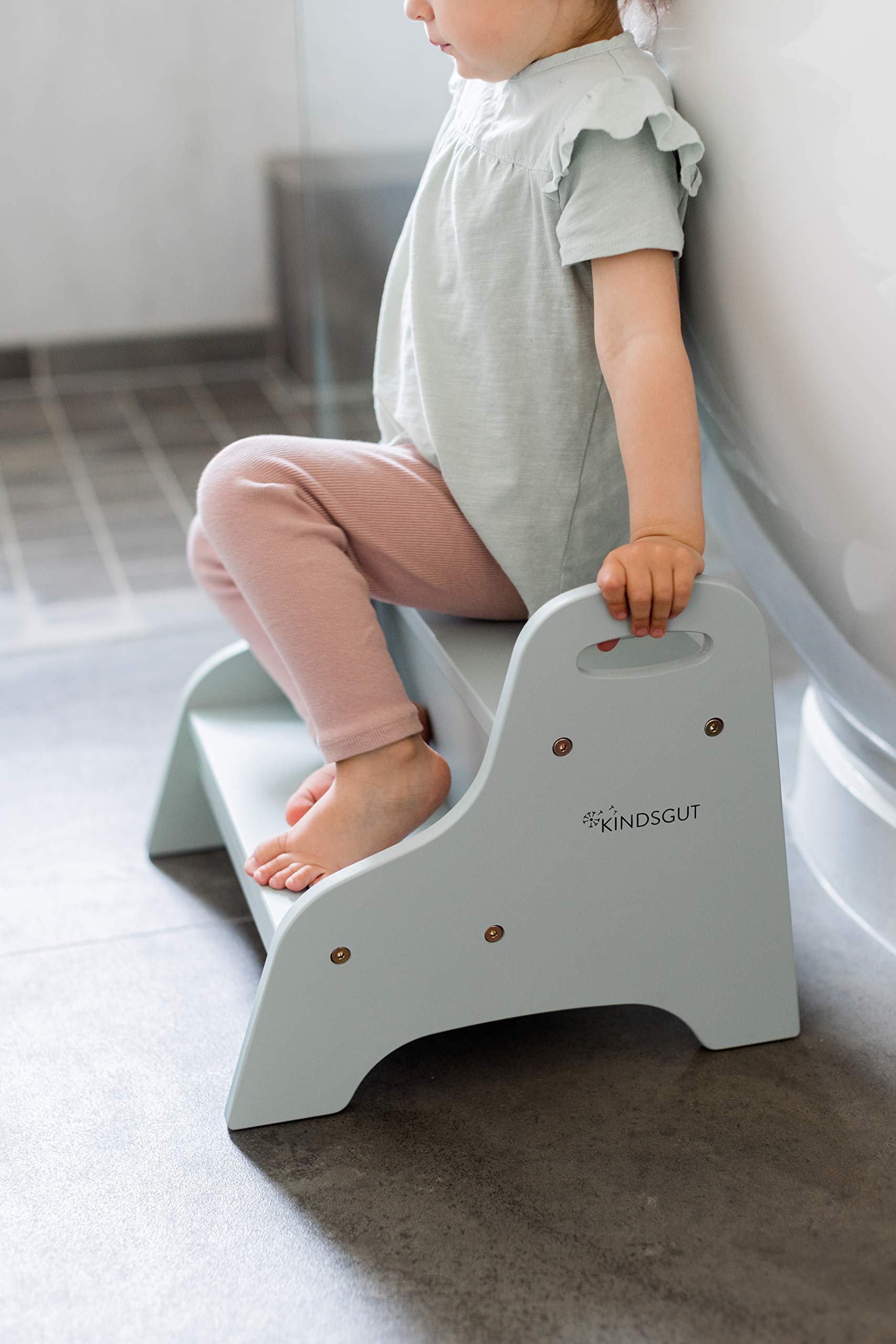 Sgabello Legno StrongTek One Step - Portatile, Antiscivolo, Portata 199kg