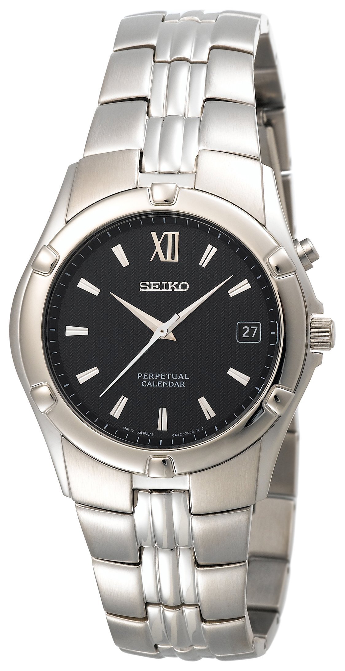 Stainless Steel Seiko Men's Perpetual Calendar Watch Seiko