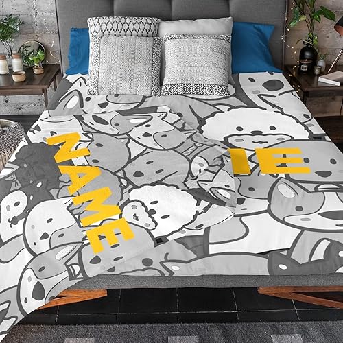 Miniatura 19 de Manta de dinosaurio personalizada con nombre, mantas con nombre personalizado para bebés niños y niñas, mantas de bebé personalizadas con diseño