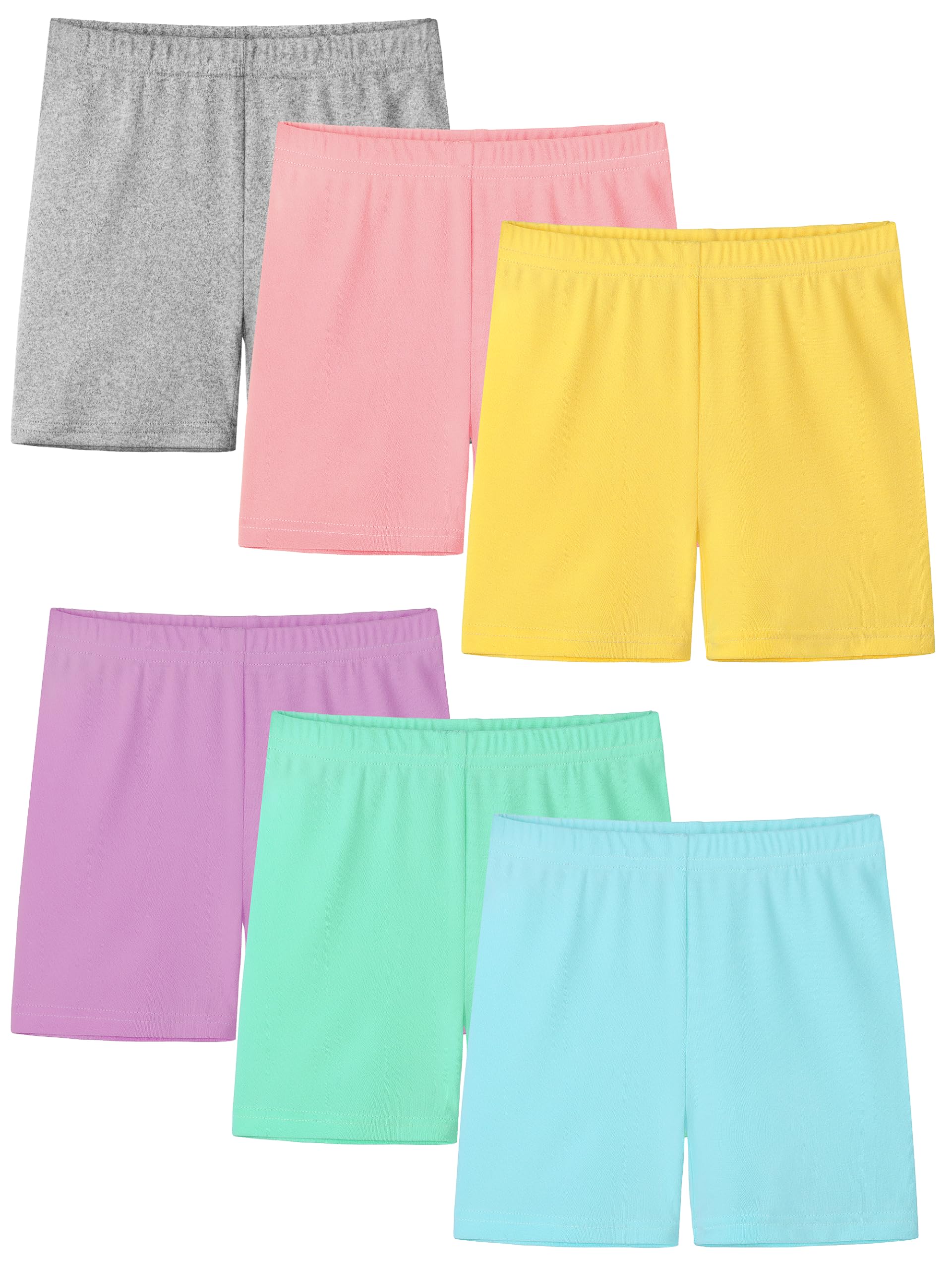 Resinta 6 Pack Girls Bike Shorts Toddler Under Dress Dance Cartwheel Shorts