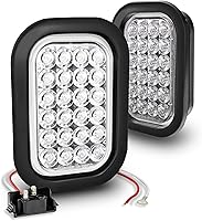 Vista 15 de TRUE MODS Kit de Luces Traseras LED Rectangulares Ámbar de 5x3 3x5 Pulgadas para Remolque [DOT FMVSS 108] [SAE I6 P P2] [Arandelas/Conectores]