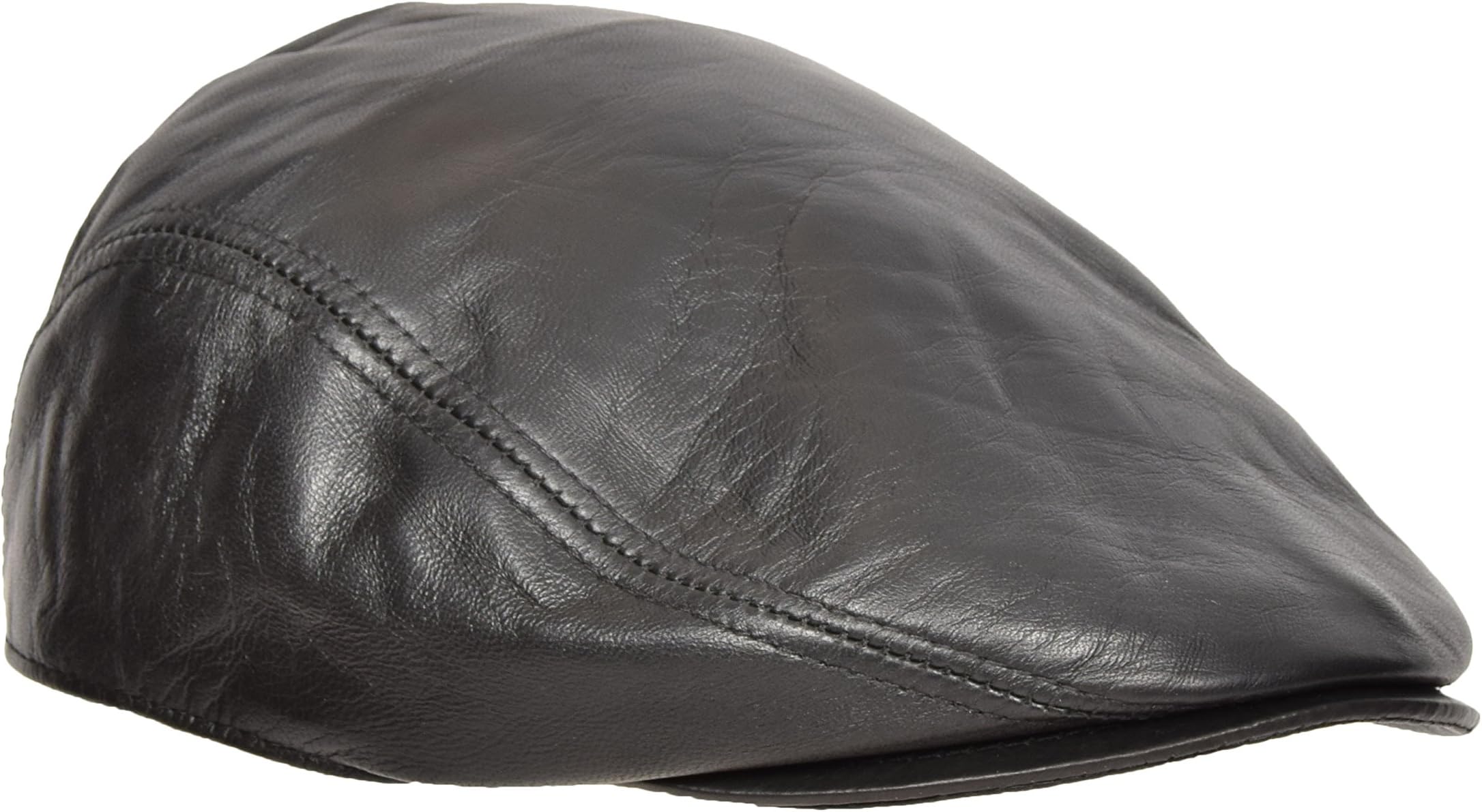 A1 FASHION GOODSMens Headwear Brown Leather Flat Cap English Granddad Hat News-boy Classic Cap - Arthur