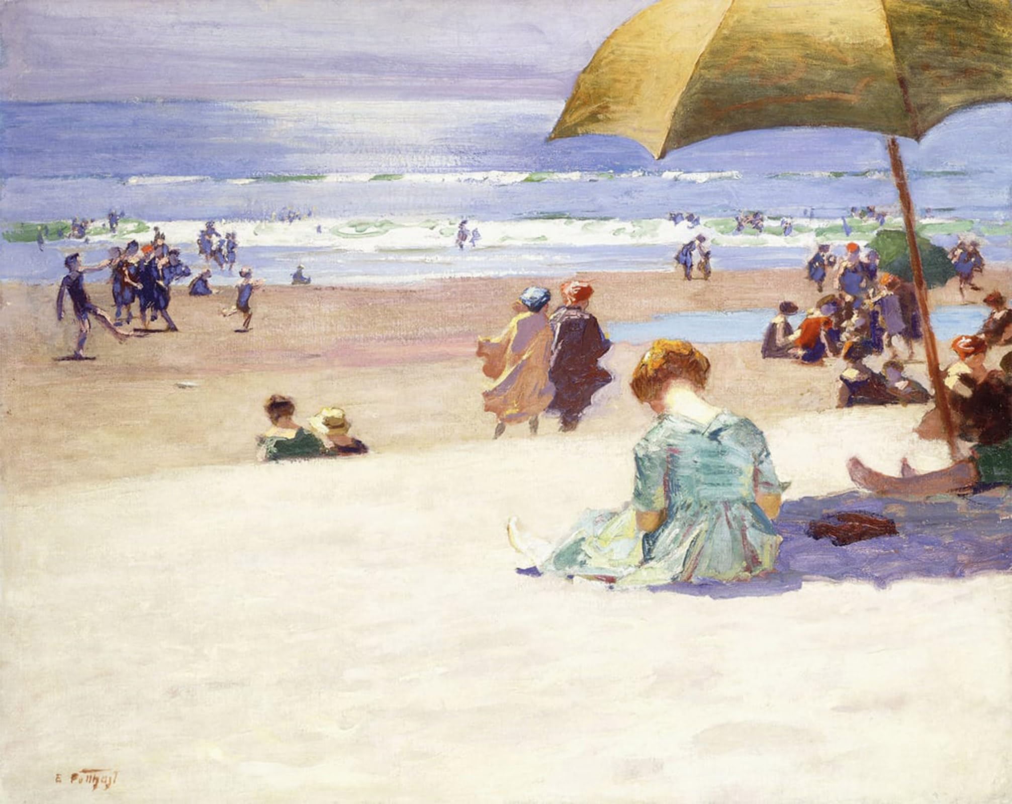 POSTERIIk Famous Print Pop Art Wall Art Graffiti Hourtide by Edward Henry Potthast Art Prints for Home Decor 60x90cm