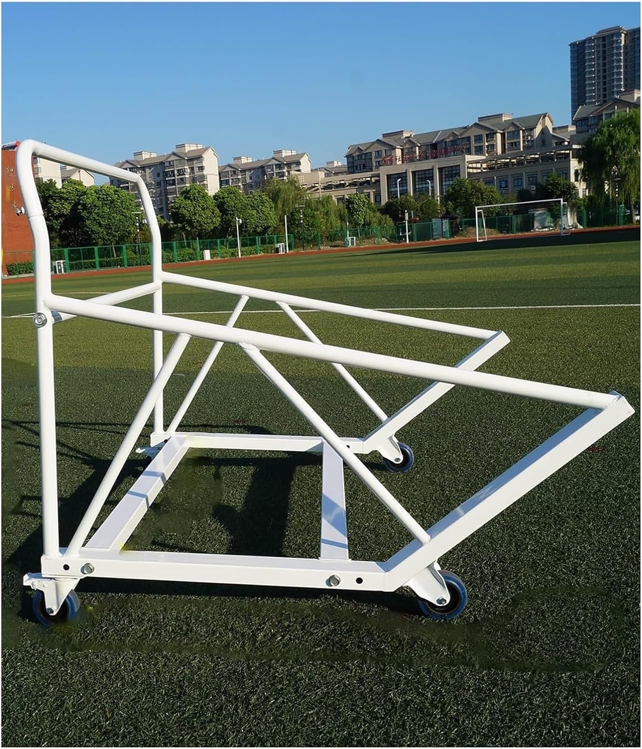 Detachable Hurdle Rack Carrying Trolley,Commercial Race Hurdle Carrier Carts, Hurdle Racks Transportation Organizer for Gymnasiums/Parking