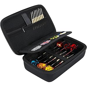 Custodia Rigida Per Freccette EVA - Portatile Per 12 Freccette Con Accessori