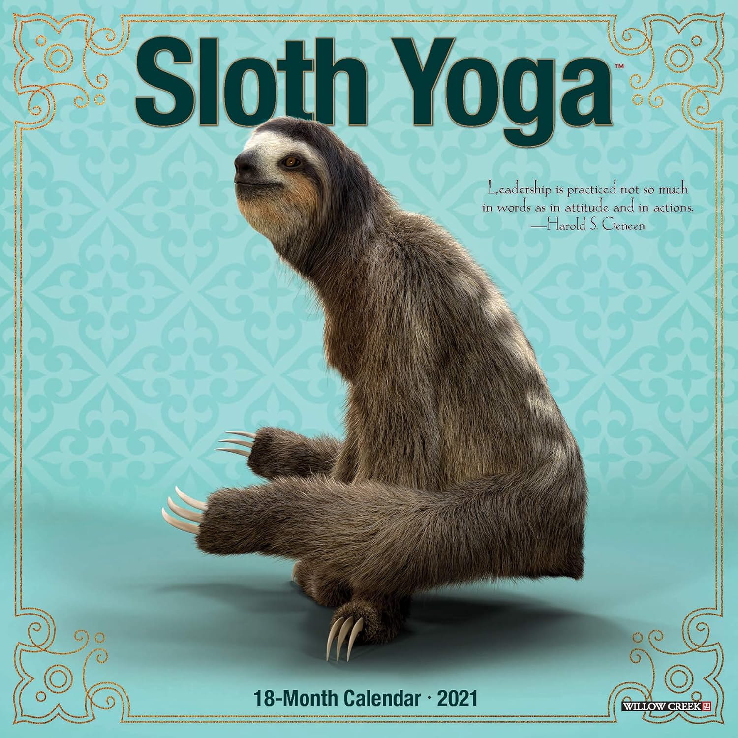 Sloth Yoga 2021 Mini Wall Calendar Willow Creek Press 9781549214073