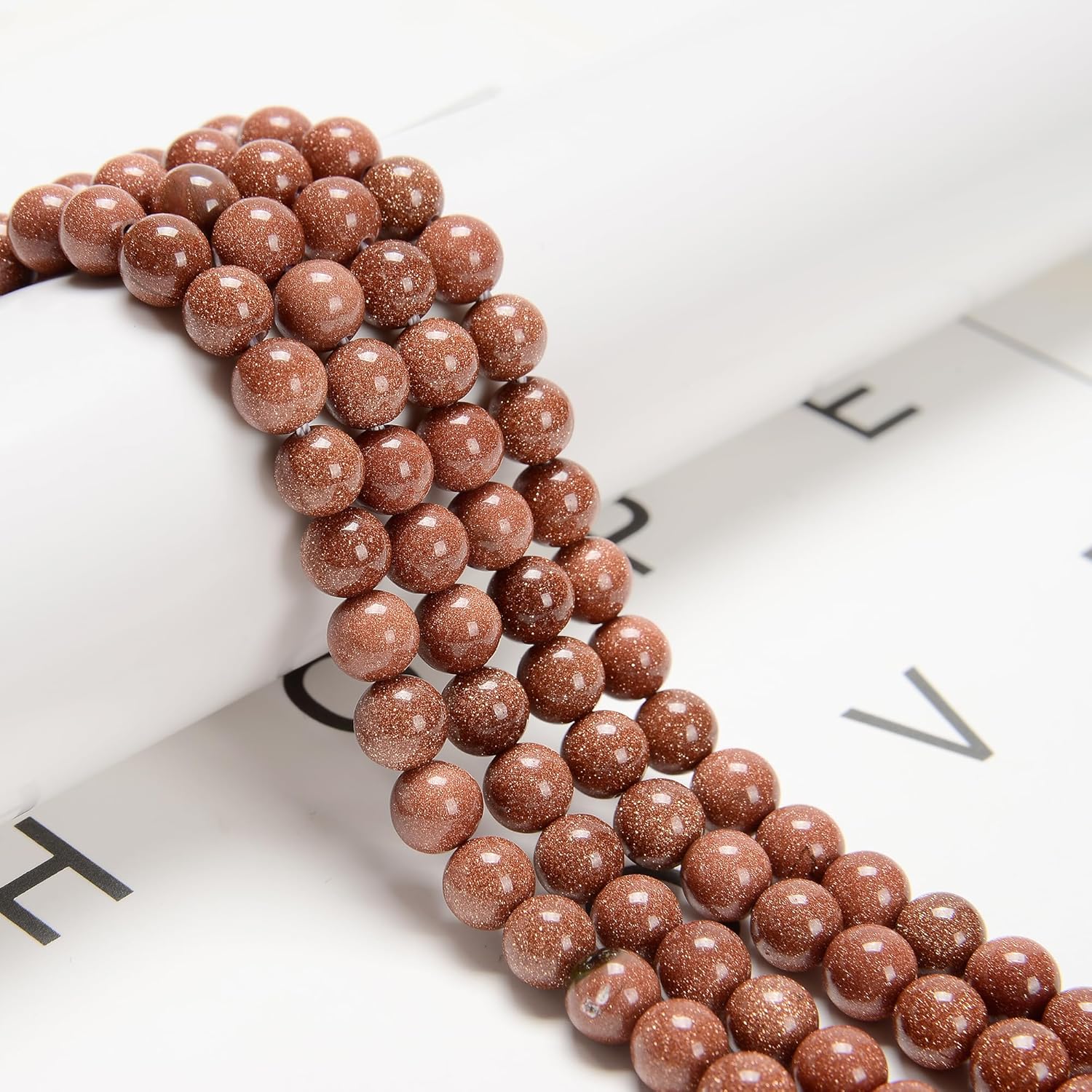 95pcs(2 Strand/Set) 8mm Natural Multi-Color Peach Moonstone Gemstone Beads with Energy Power, Round Stone Beads for Jewlery Bracelets Earrings Making DIY