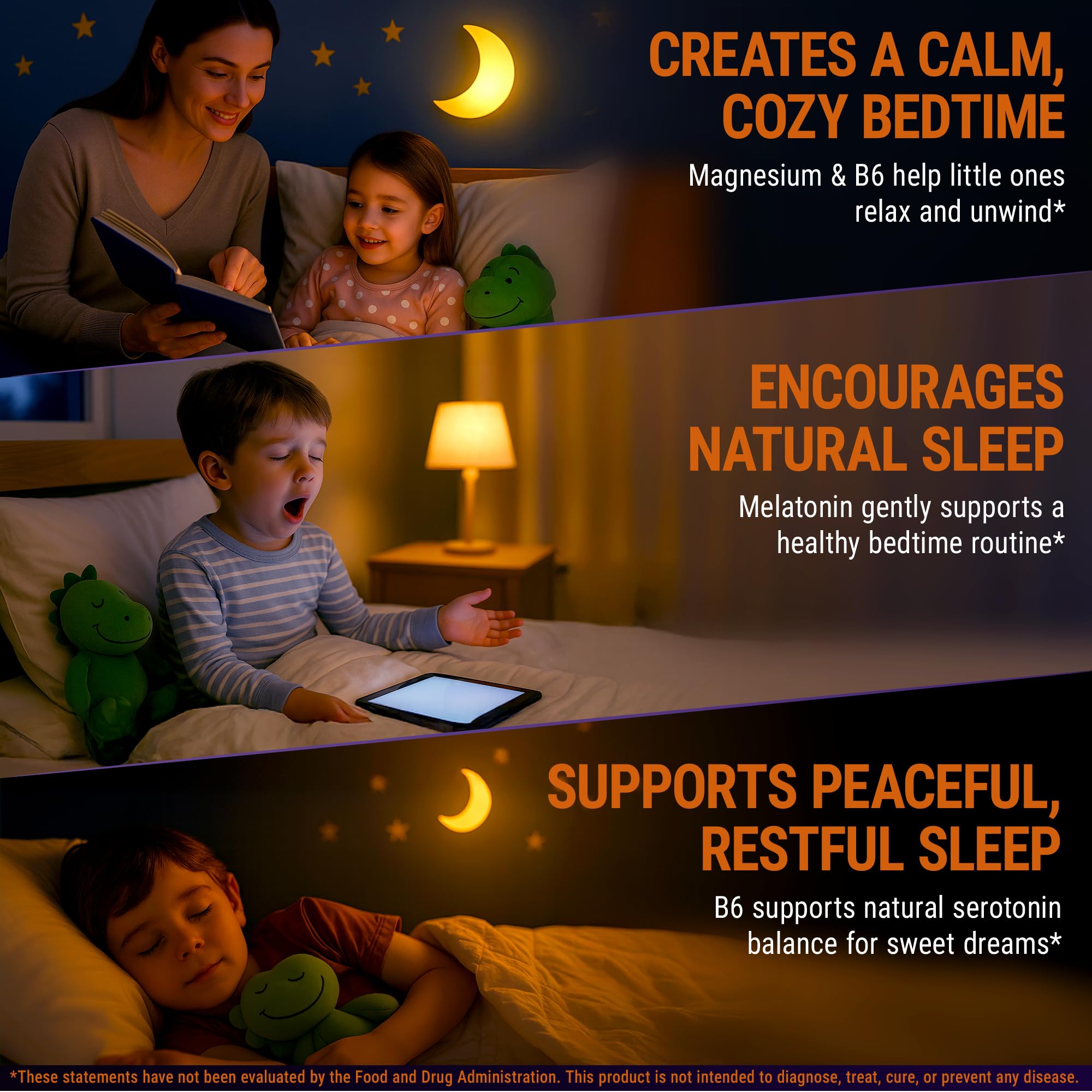New Elements Melatonin Gummies Kids 2mg with Magnesium Glycinate & Vitamin B6 | Sleep Gummies for Kids | Dinosaur-Shaped Sleep Support | Natural Grape Flavor | Non-GMO | Gluten Free — Amazon image 6