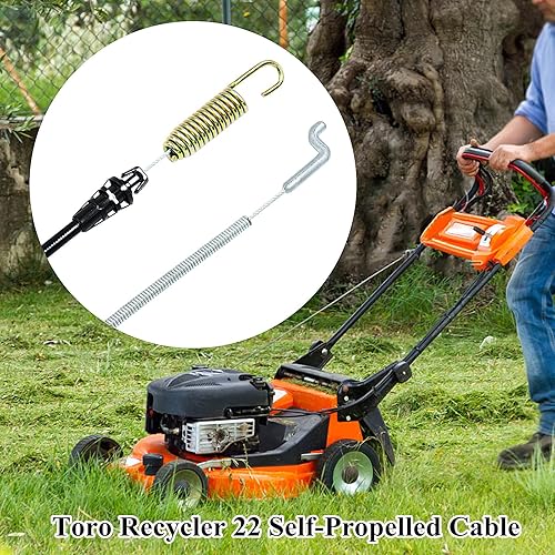 Miniatura 4 de Kimsion Cable de control de tracción 105-1845 para cortadoras de césped autopropulsadas Toro Recycler de 22 pulgadas 20005, 20016, 20064, 20065,
