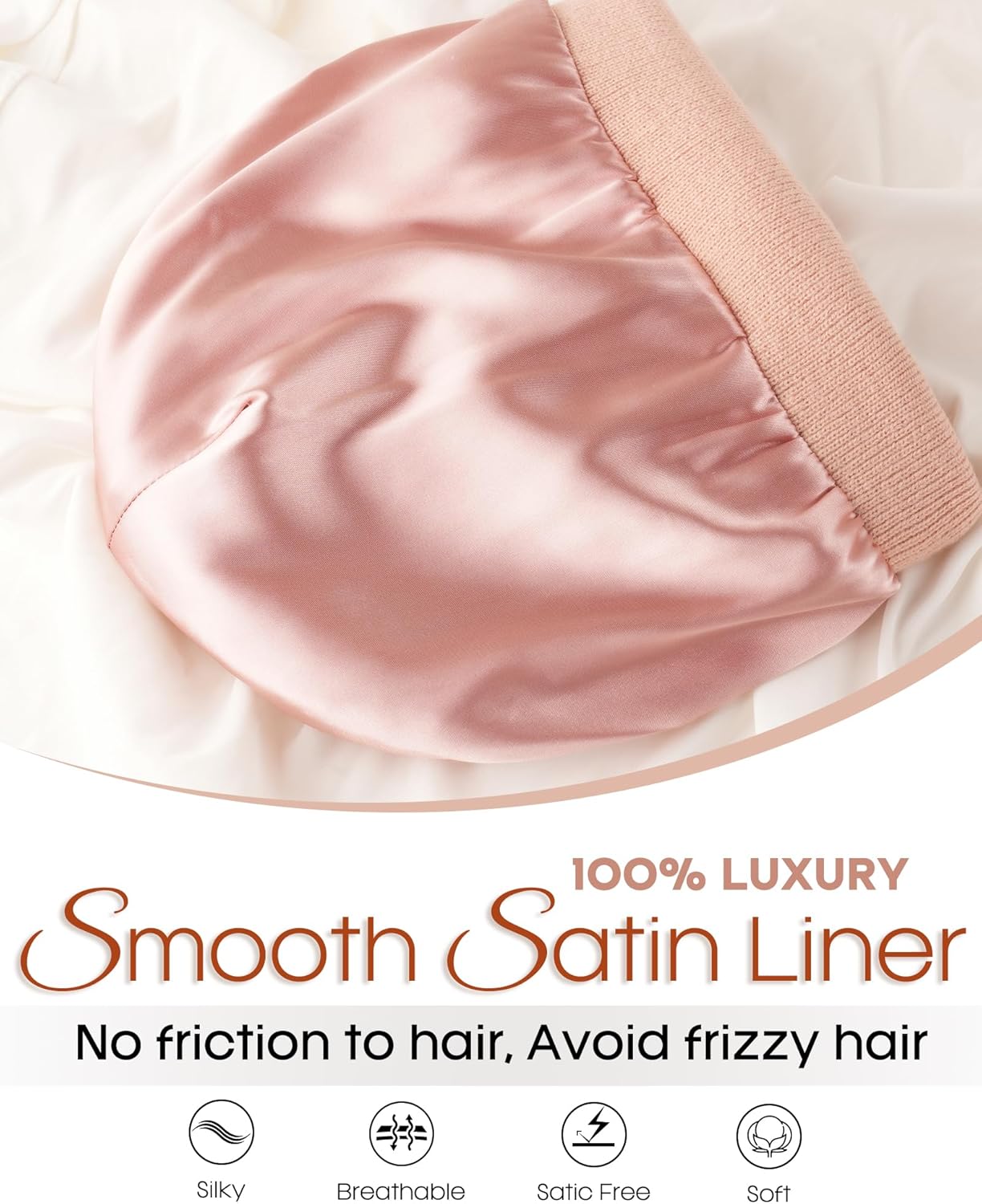 FURTALK Satin Lined Beanie for Women Men Knit Beanie Hat Acrylic Winter Hats Warm Slouchy Skull Cap - Image 2