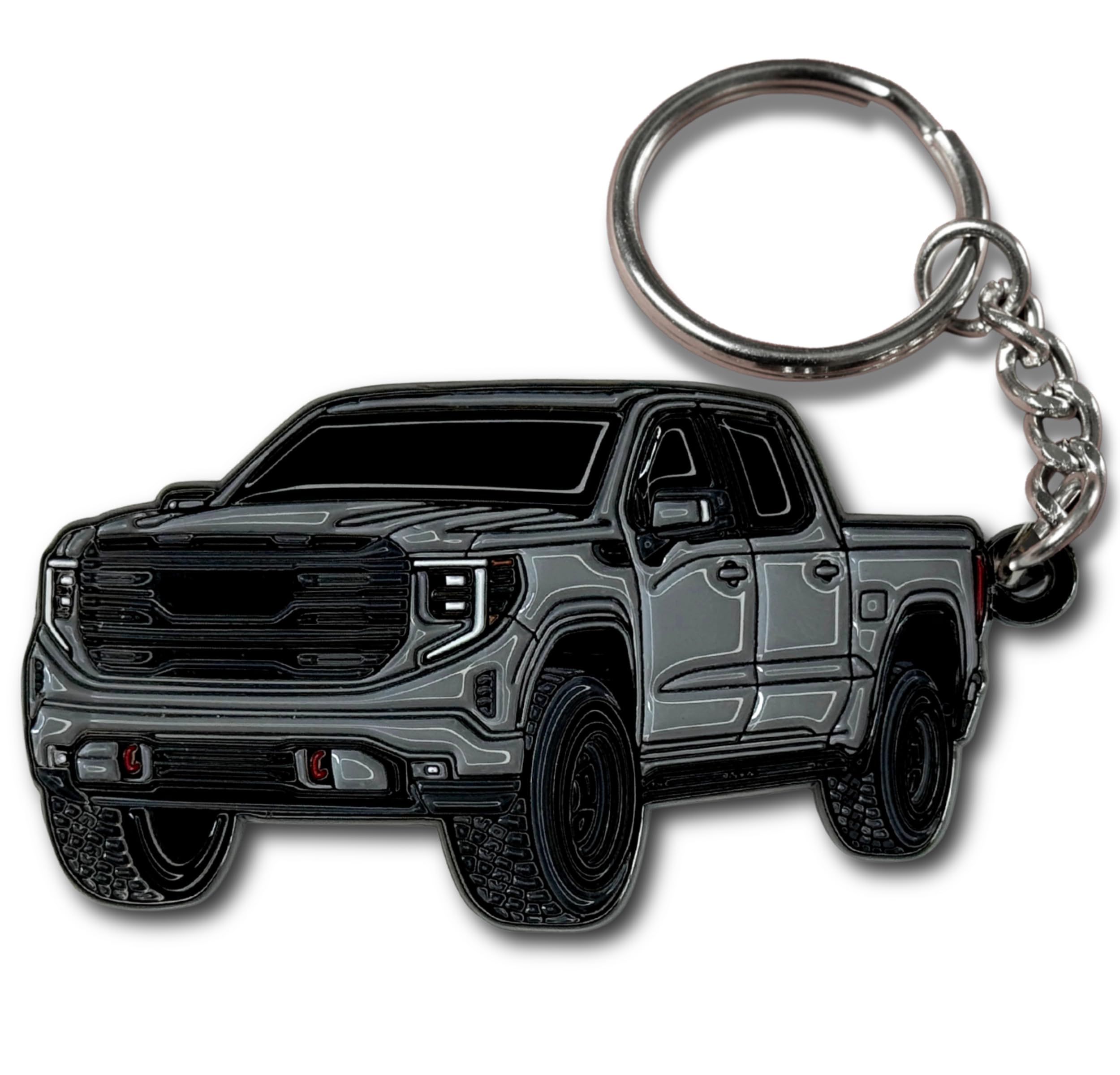 FOUR WHEEL BEAST Sierra Keychain compatible with GMC Sierra 1500 Accessories AT4 Denali 2025 2024 2023 Fob Key Chain Truck