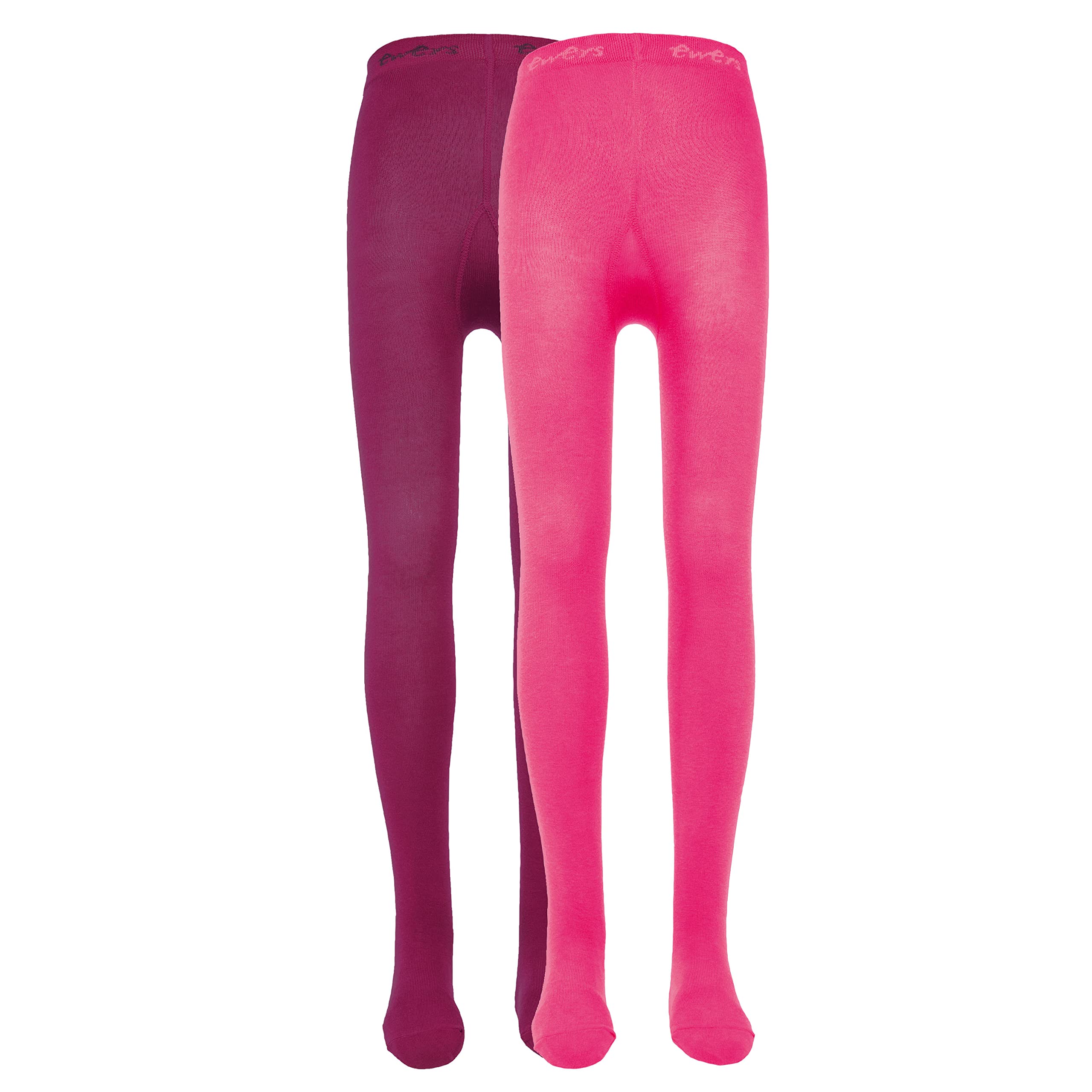 EWERS Collants bébé & Enfant, pour Filles et garçons, Couleurs Unies, Coton, fabriqué en Europe, 2 Paires