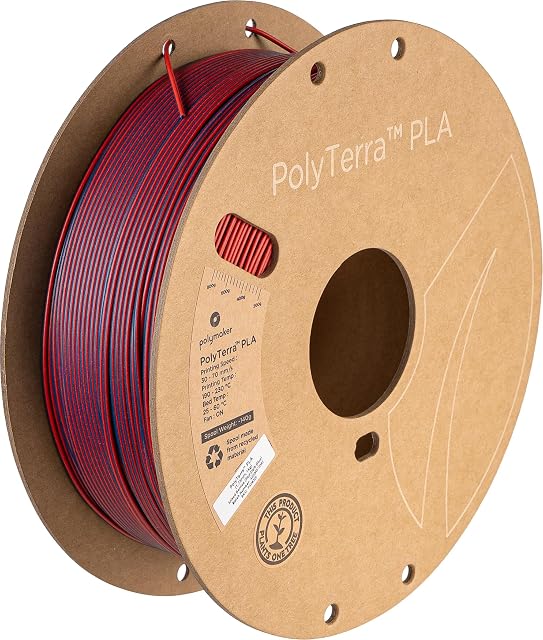 Polymaker Polyterra PLA Dual Color - 1.75mm - 1kg - Mieszane jagody (Red-Dark Blue)