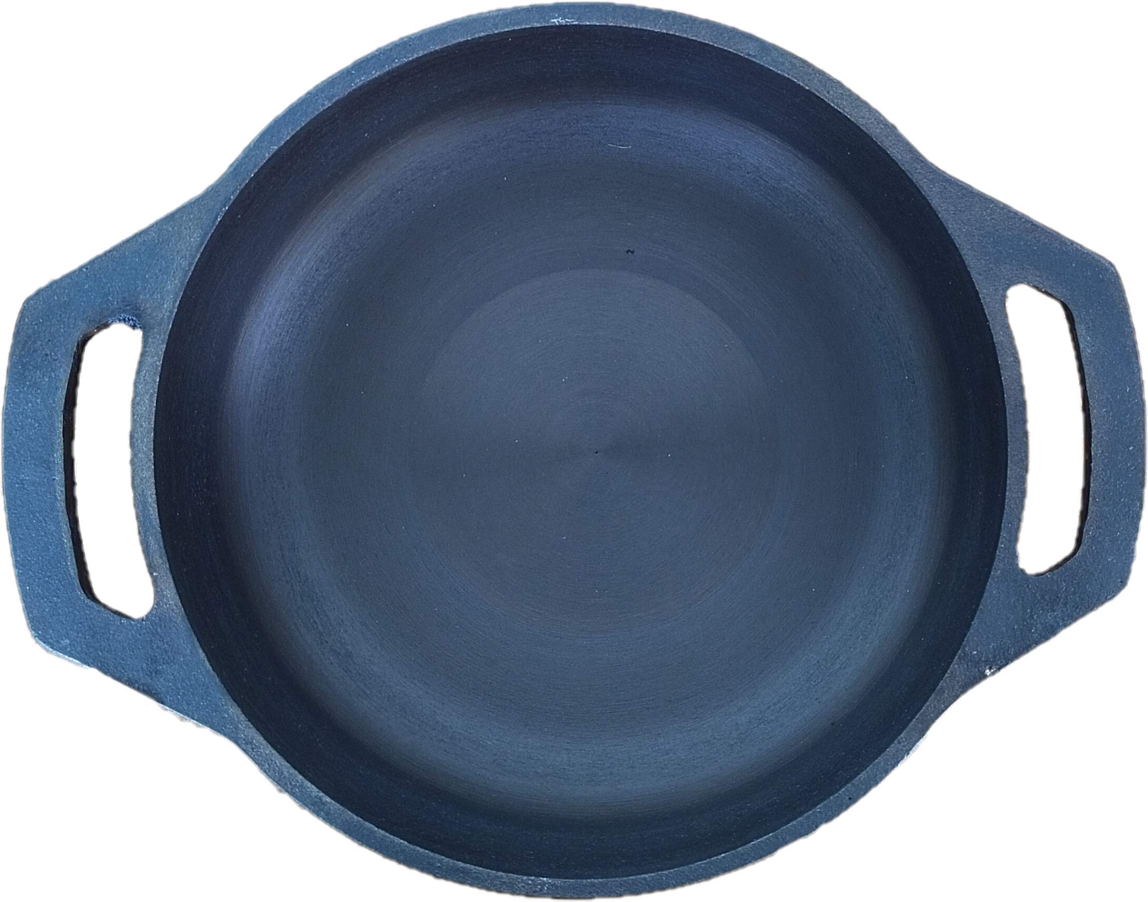 Buy Bharath Agencies Cast Iron Large Kadai Kadhai with Flat Base Heavy