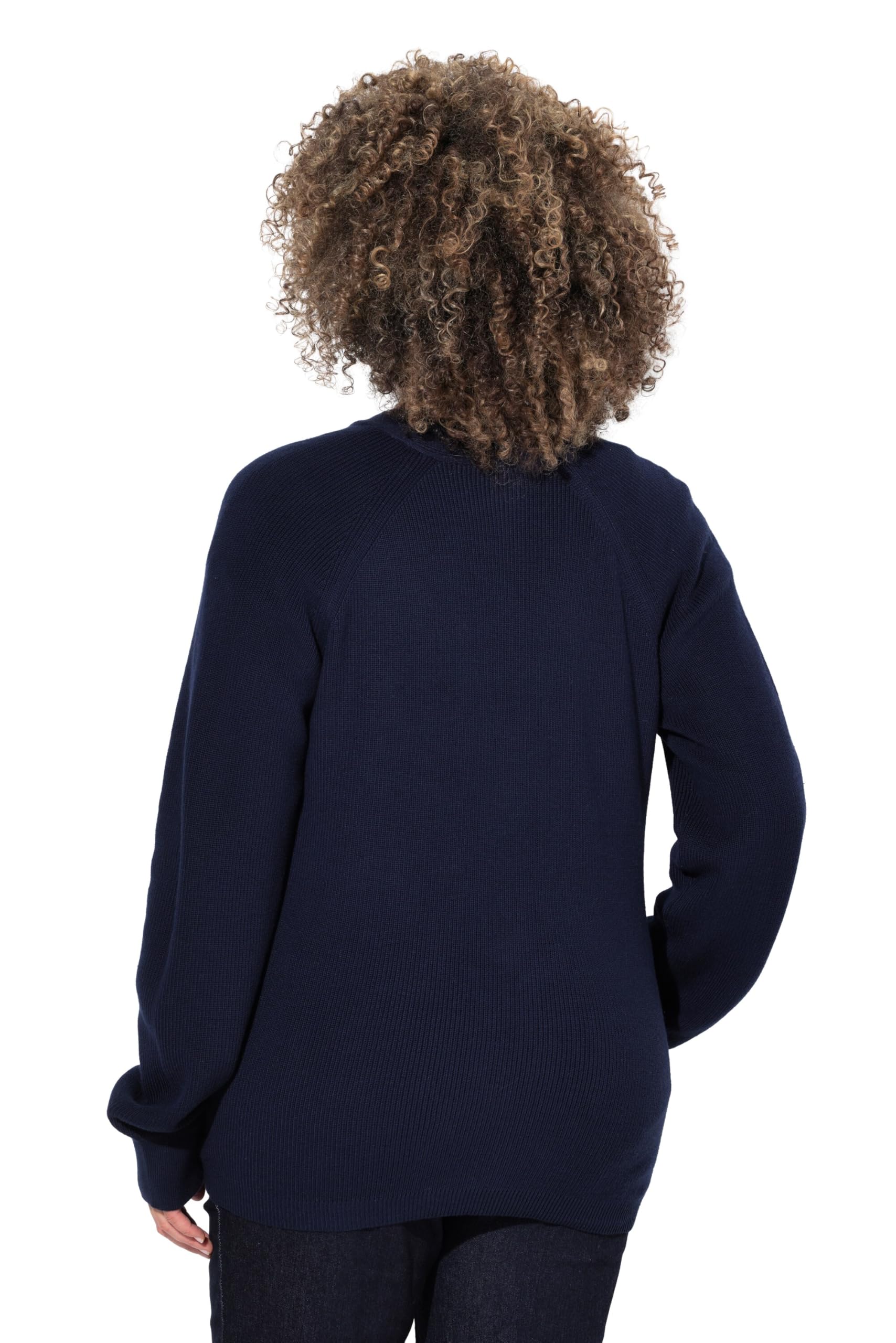 Ulla Popken Damen Strickjacke, Uni mit Großen Knöpfen Cardigan Sweater (1er Pack)
