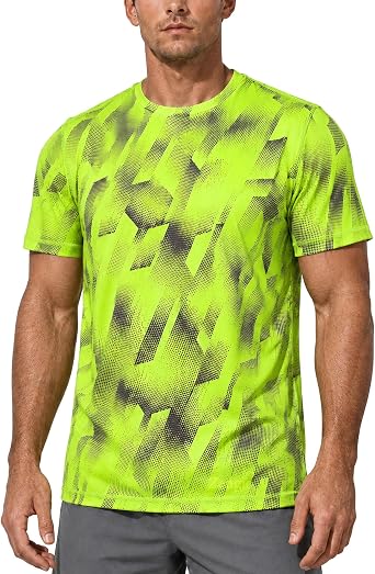 Zengjo Workout Shirts for Men Quick Dry Moisture Wicking Athletic T-Shirt | Micro-perforated performance jersey, breathable stretch, flatlock seams; gym, running, tennis, and outdoor training