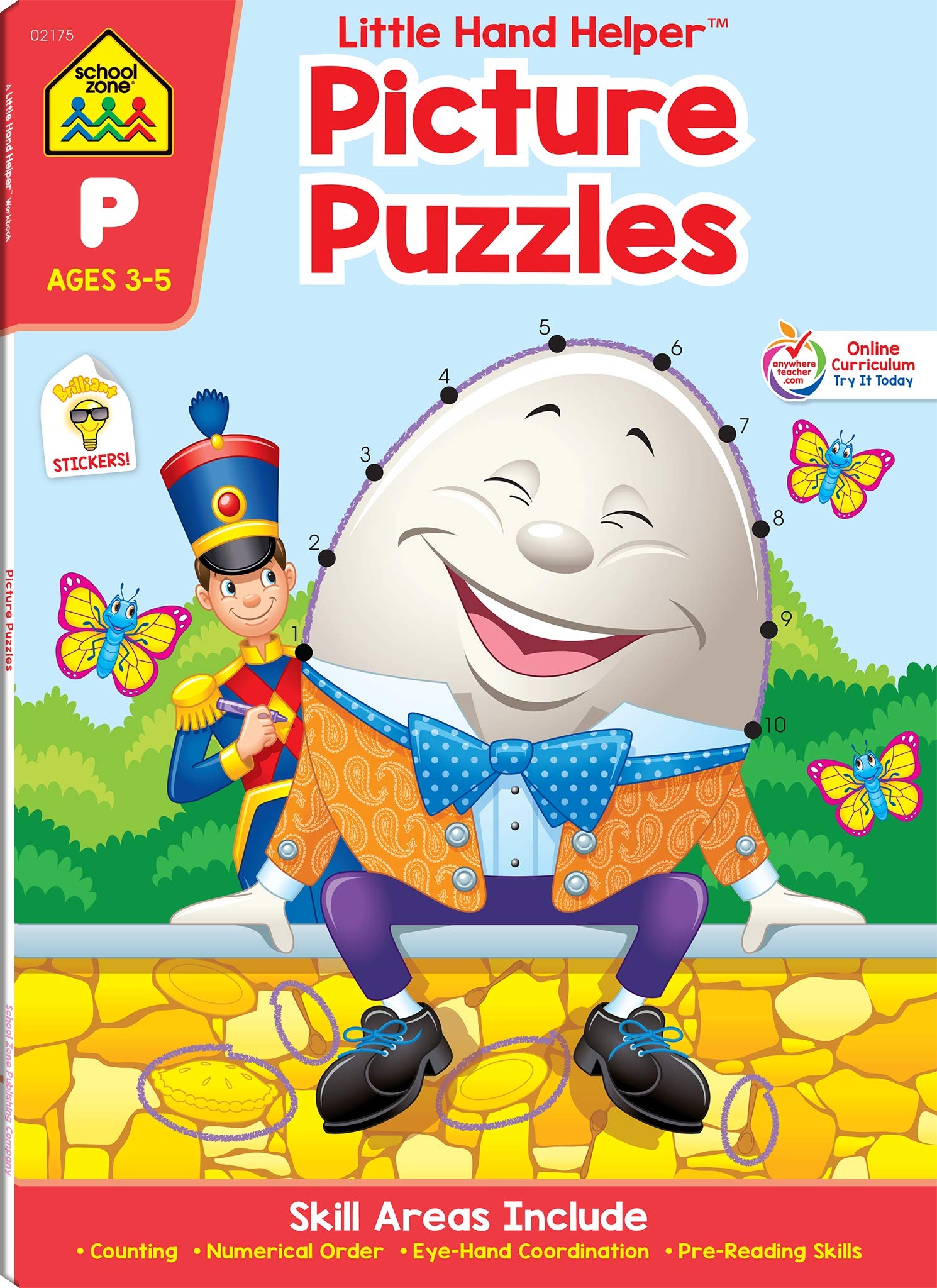 School Zone - Nursery Rhymes Dot-to-Dots and Hidden Picture Workbook - Ages 3 to 5, Preschool to Kindergarten, Connect the Dots, Picture Puzzles, and More (School Little Hand Helper™ Book Series)