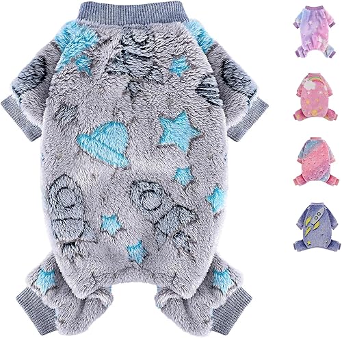 Pijama de forro polar para perro macho, pijamas de otoño e invierno, ropa linda para cachorros extra pequeños, jumpsuit de suéter para perro de 4