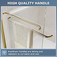 Vista 93 de SUNNY SHOWER B020, puertas de regadera deslizantes sin marco (56 - 60 x 72 pulgadas), cristal de 1/4 pulgada, acabado cromo