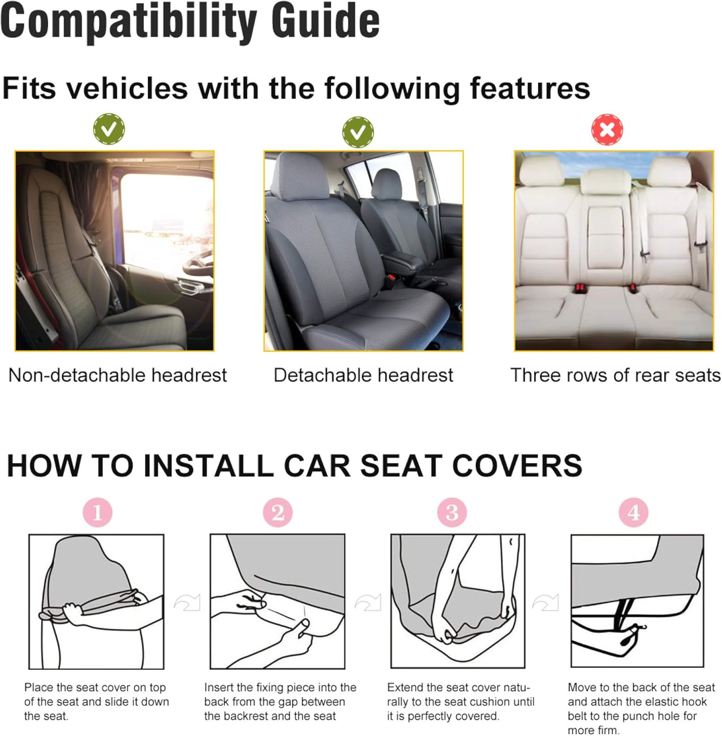 Sexy Tattoo Woman Pretty Girl Car Seat Covers for Front Set of 2 Vehicle Seat Protector Car Mat Fit Most Car Truck Van SUV