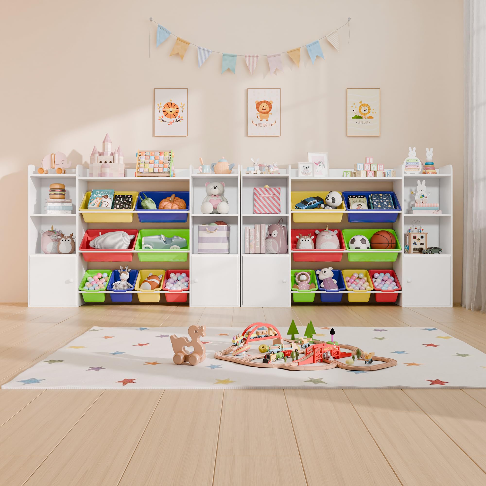 Toy Storage Organizer (Multicolor, Large)