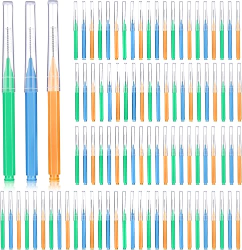 Miniatura 7 de Patelai 100 piezas de cepillos para limpiador, cepillo interdental, palillo de dientes, cabezal de hilo dental, hilo dental, higiene dental, hilo