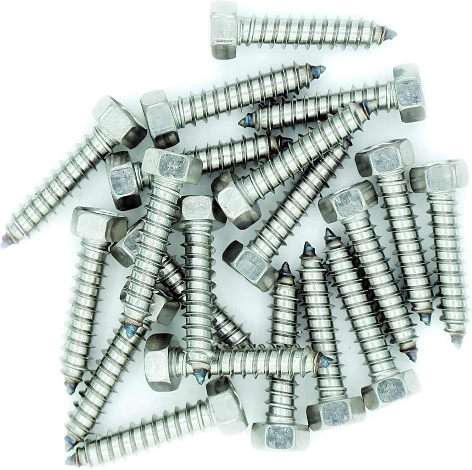 No.12 x 2 (5.5mm x 50mm) Hex Self-Tapping Screw - Stainless Steel (A2) (Pack of 20), Silver, 5.5x50 - A2 (20) - Image 4