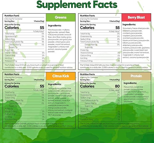 Miniatura 7 de Desintoxicación de limpieza de jugo de 3 días de RAW Fountain, 24 paquetes de polvo, apto para viajes y veganos, programa de pérdida de peso,