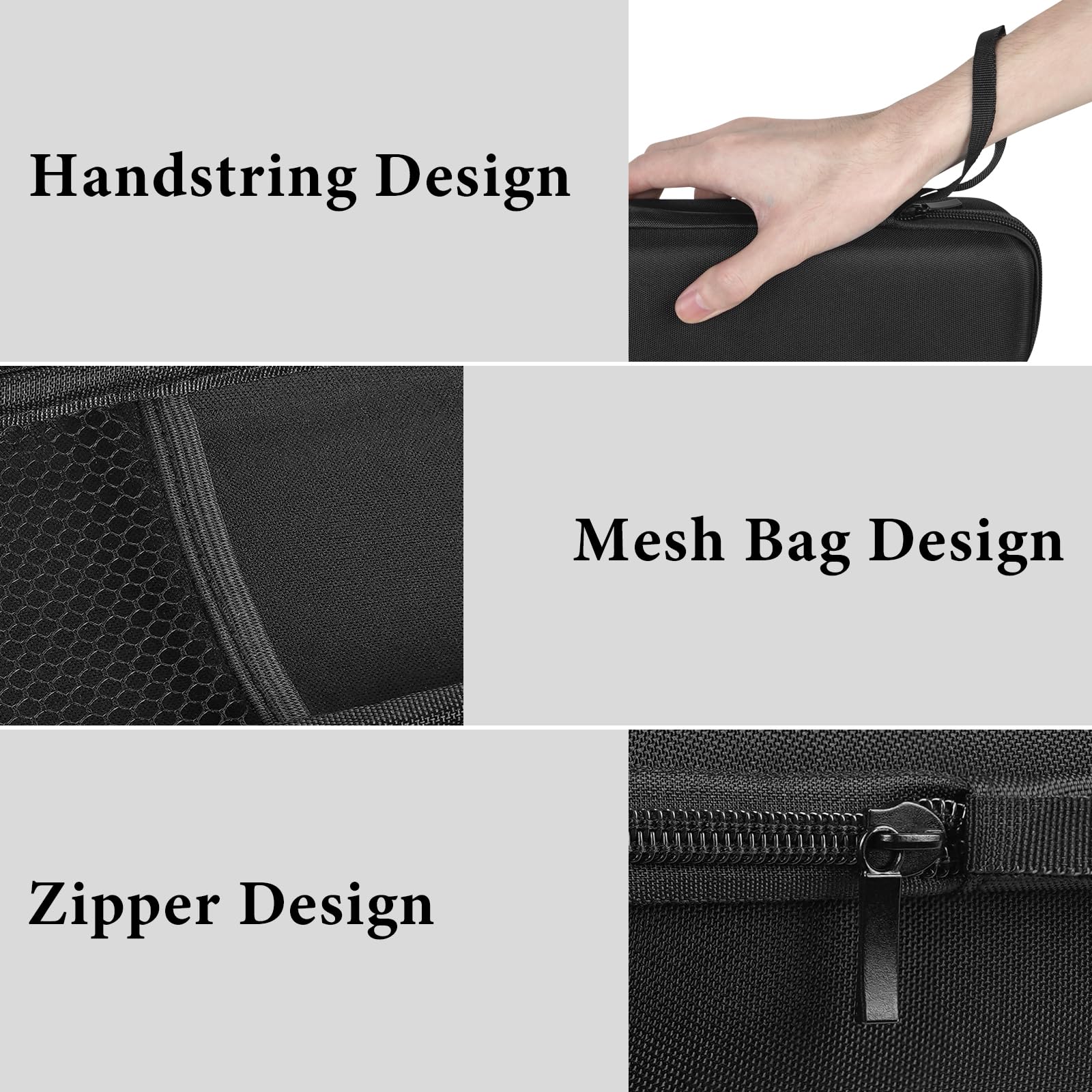 GEEKRIA Étui pour Microphone for Creators, Sac de Protection de Voyage avec Rangement pour câbles, Compatible avec Les modèles TONOR TW630, TW620, Dolphin MCX10, MCX20 et Gemini Sound GMU-M100 (Noir)