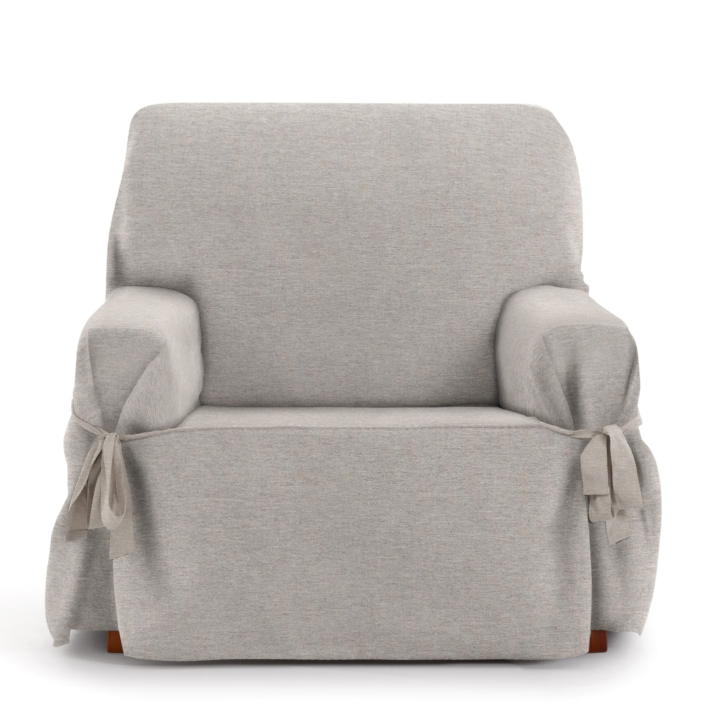 Housse de canapé 1 place universelle couleur lin : protégez et ajustez votre fauteuil facilement