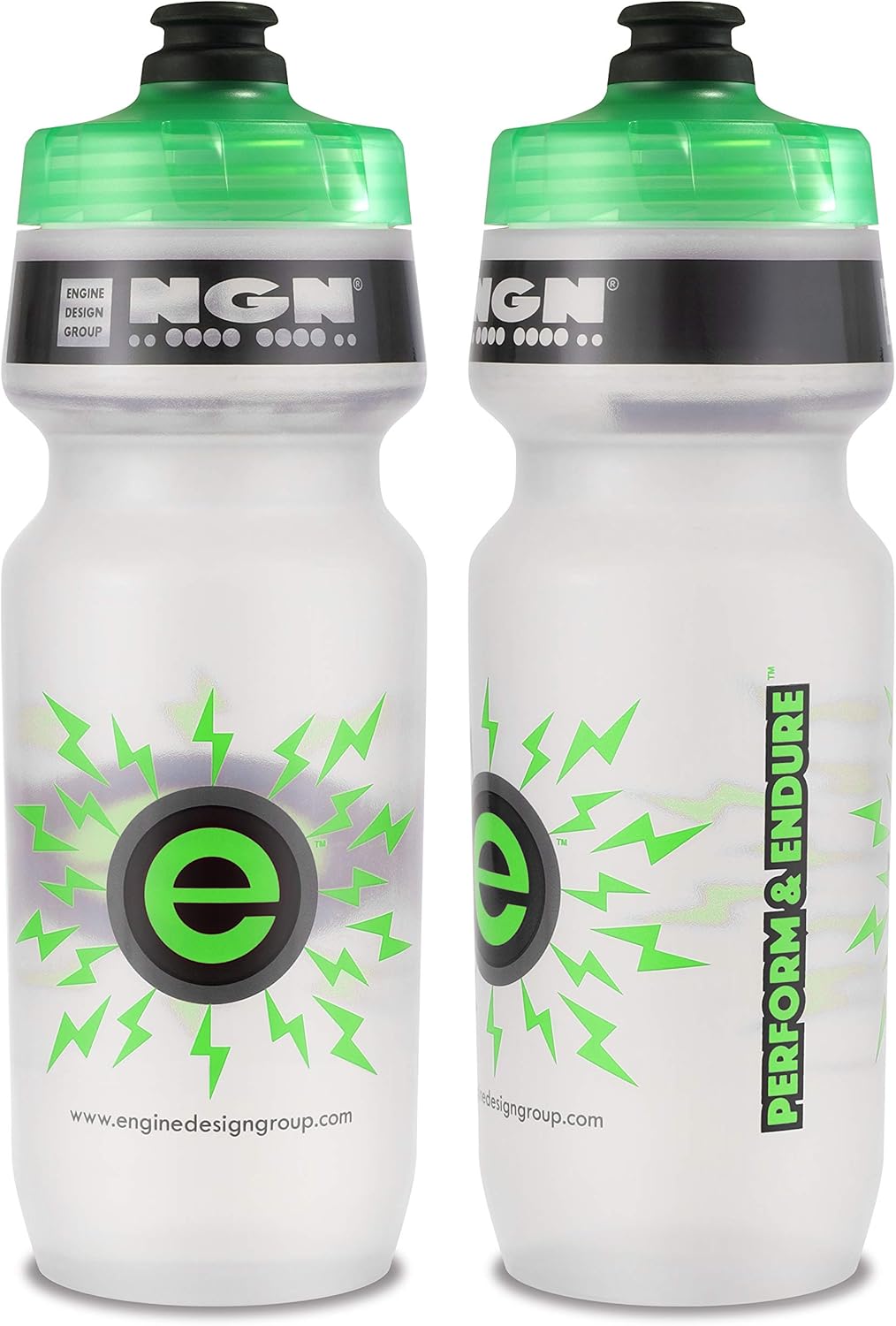 NGN Sport - High Performance Bicycle | Bike Water Bottle for Triathlon, MTB, and Road Cycling - 24 oz (2-Pack)