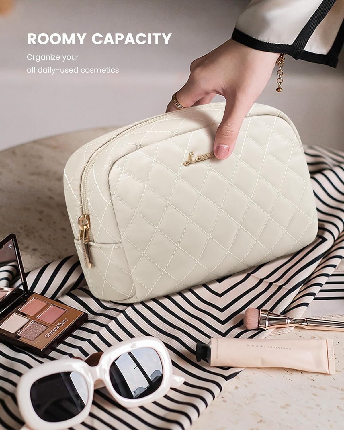 LOVEVOOK Travel Duffle Bag, Weekender Bag for Women with Toiletry Bag, Carry on Overnight Bag with Shoe Compartment, Gym Duffel Bag with Wet Pocket, Mommy Hospital Bags for Labor and Delivery - Image 7