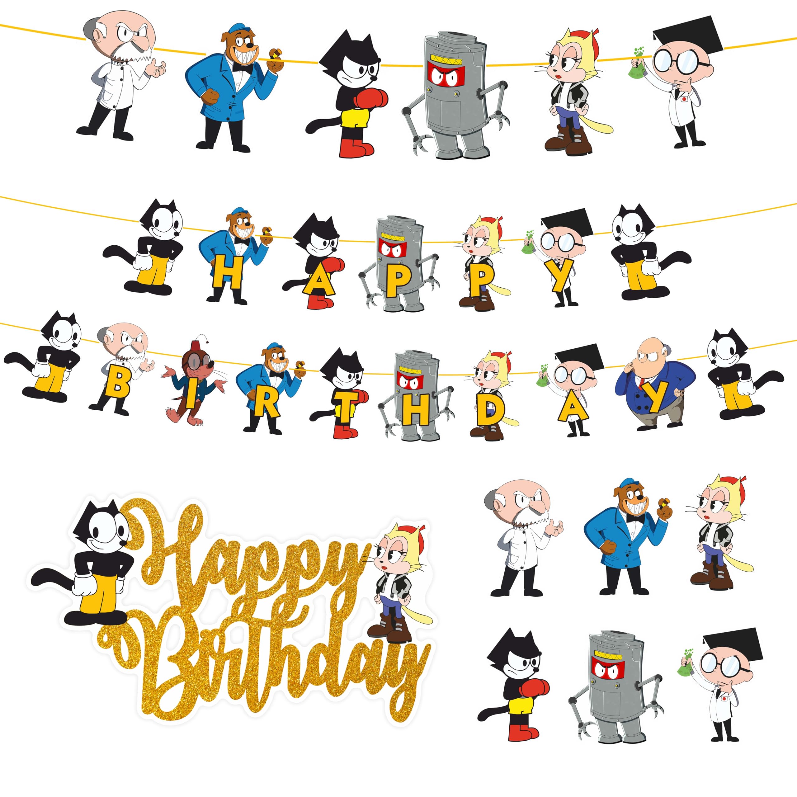 Fournitures de fête d'anniversaire chat Felx pour salon