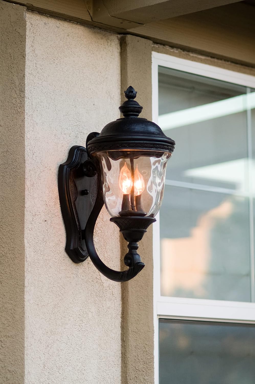 Maxim Carriage House VX - Three Light Outdoor Wall Mount Made with Vivex Material for Coastal Environments