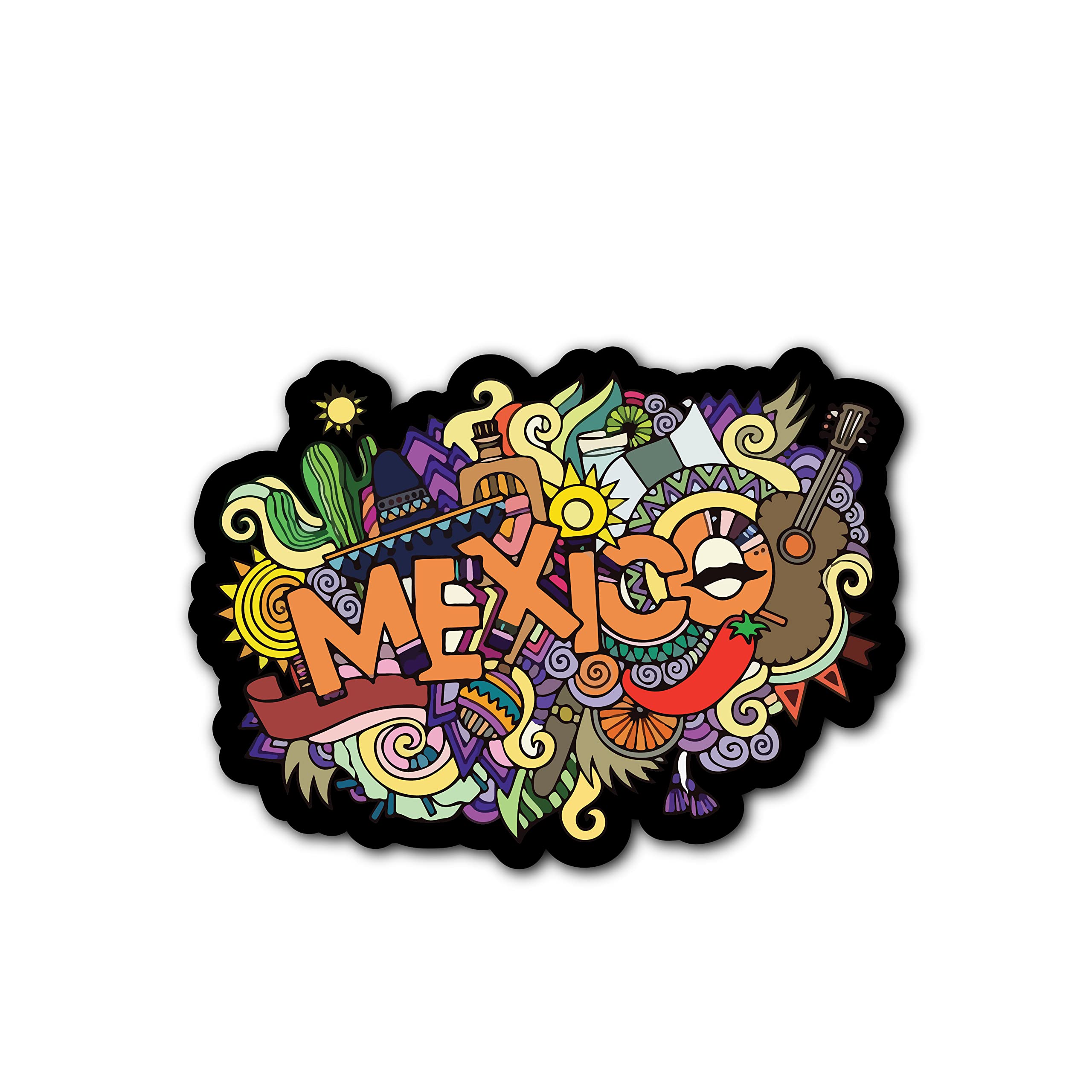 Mexico India Souvenir Wooden Fridge Magnets Refrigerator Traveler Home Kitchen Décor MDF Fridge Magnet L X H 7 X 5 Cm