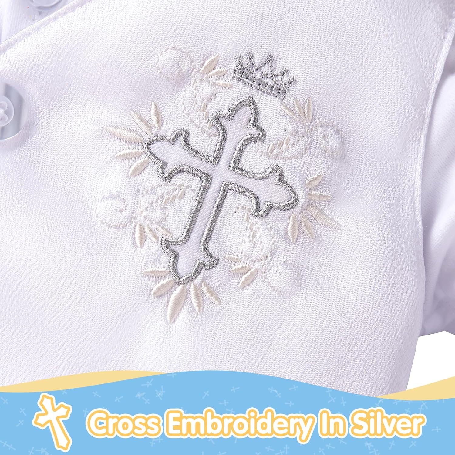 Booulfi Baptism Outfits for Boys White Romper Newborn Photography Outfits Christening Gifts Baby Boy Bowtie Romper Clothes - Image 8