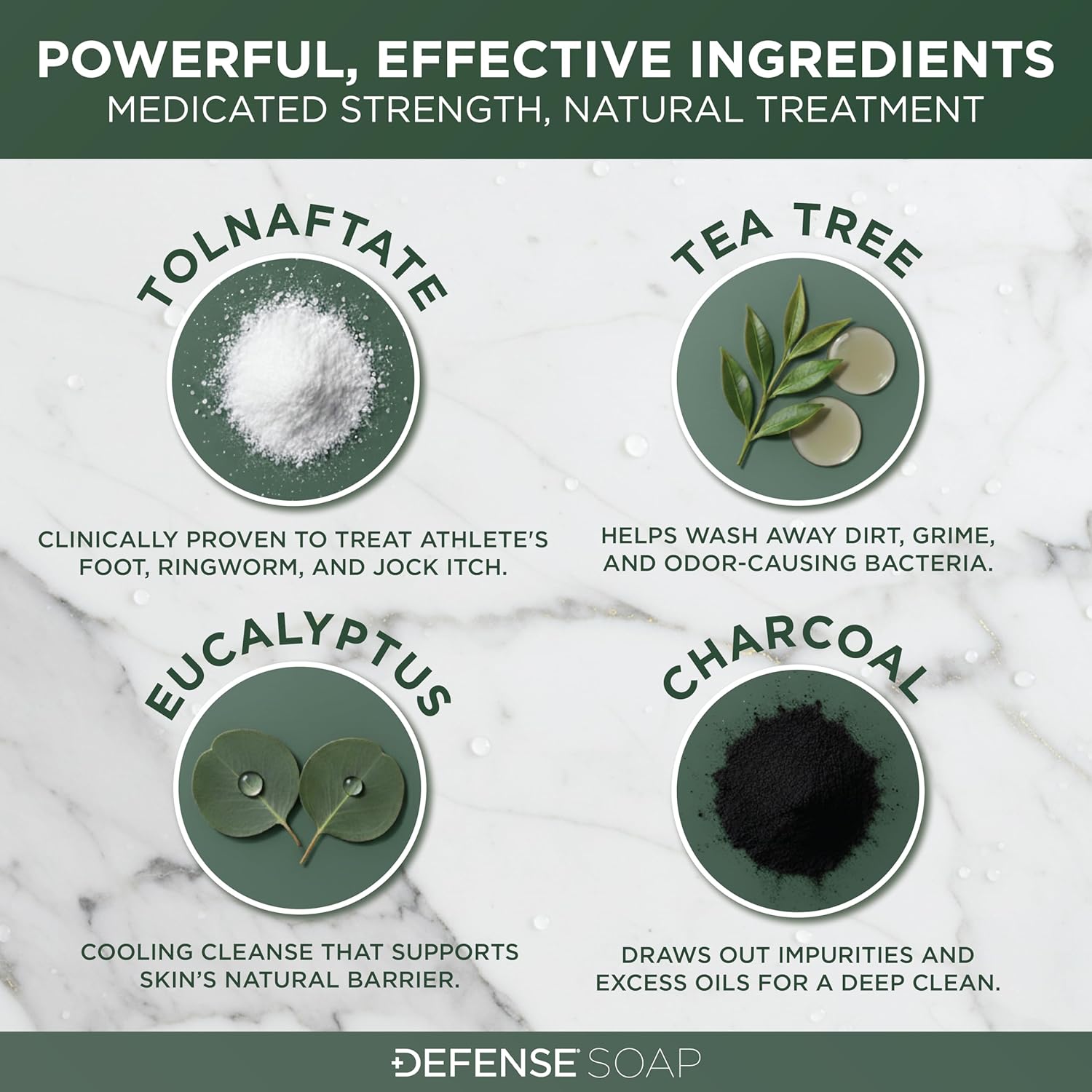 Defense Antifungal Bar Soap | Jock Itch, Ringworm, Athlete's Foot, Skin Fungus | Medicated Anti Fungal Treatment (One Bar, No Case) - Image 4