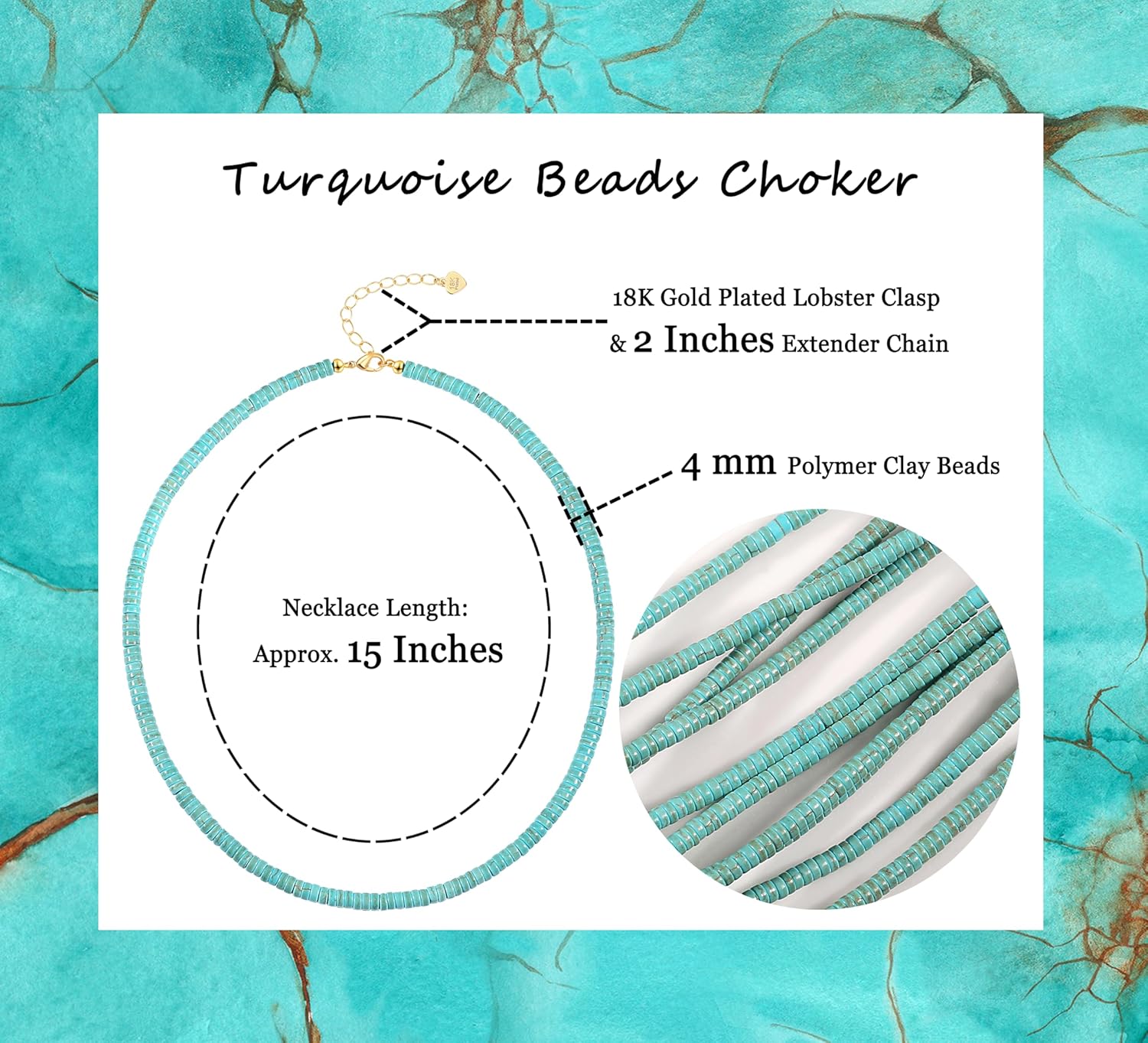 Aobei Pearl Gemstone Beaded Choker Necklace for Women Boho Turquoise/Cultured Freshwater Pearls/Garnet/Amazonite Jewelry - Image 4